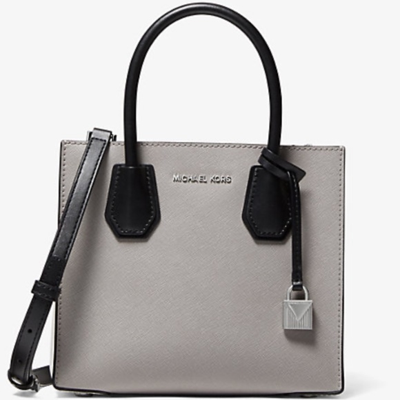 Medium Color-block leather accordion crossbody
